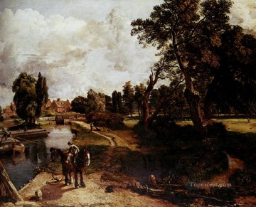ブルック川の流れ Painting - フラットフォード ミル ロマンチックな風景 ジョン コンスタブル ストリーム